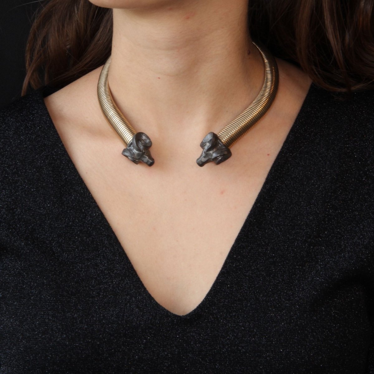 Collier Tubogas en or jaune et argent - Castafiore