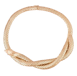 Collier Tubogas en or jaune et diamants - Castafiore