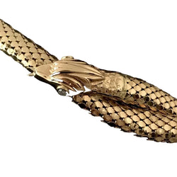 Collier Tubogas en or jaune et diamants - Castafiore