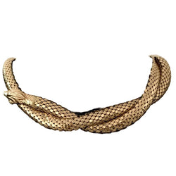 Collier Tubogas en or jaune et diamants - Castafiore