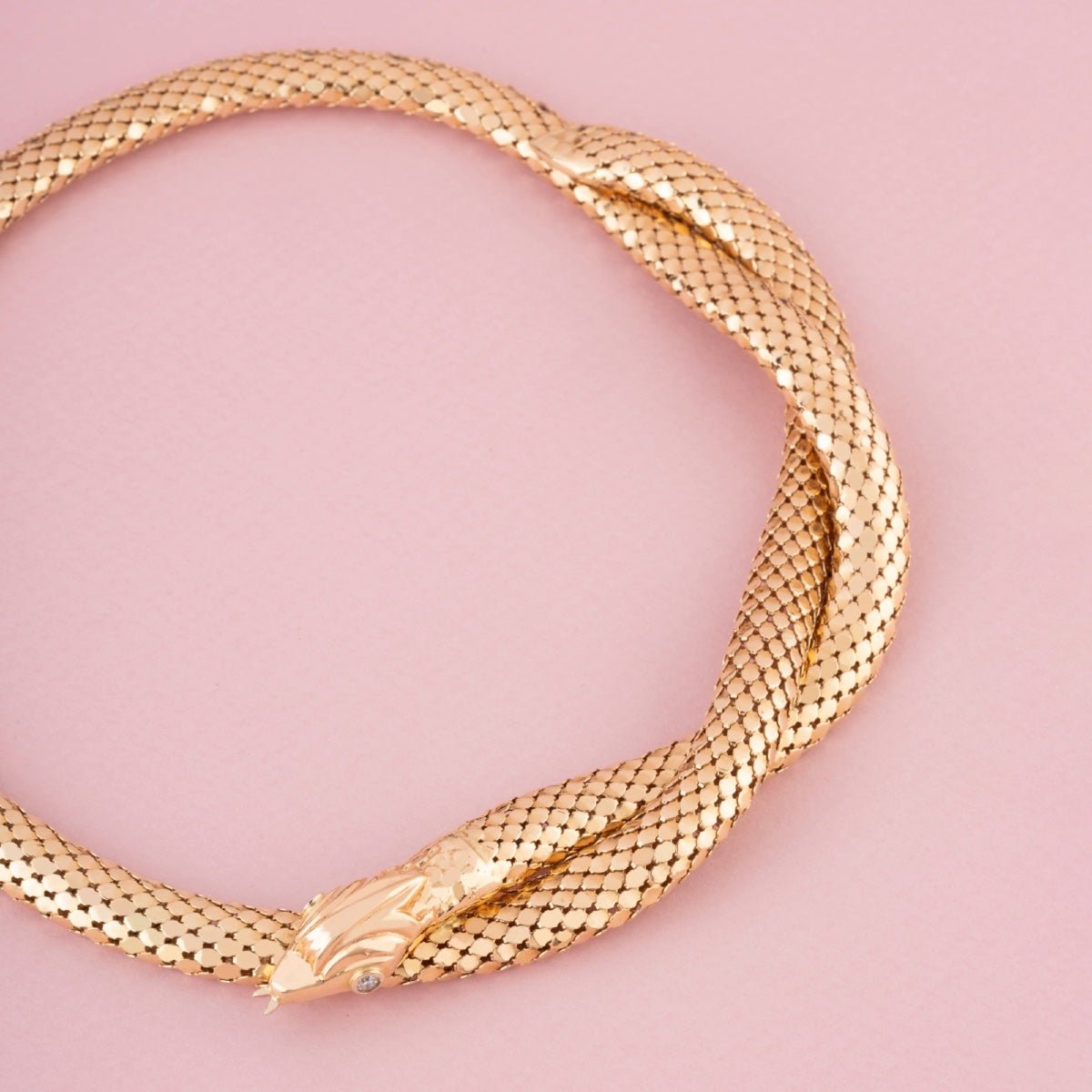 Collier Tubogas en or jaune et diamants - Castafiore