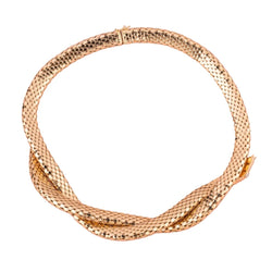 Collier Tubogas en or jaune et diamants - Castafiore