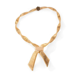 Collier Tubogas negligé en or jaune et diamants - Castafiore