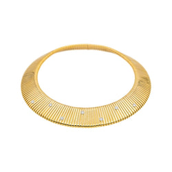 Collier Tubogas WEINGRILL en or jaune et diamants - Castafiore