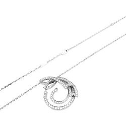 Collier VAN CLEEF & ARPELS Contes d'hiver maille forçat en or blanc et diamants - Castafiore