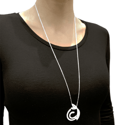 Collier VAN CLEEF & ARPELS Contes d'hiver maille forçat en or blanc et diamants - Castafiore