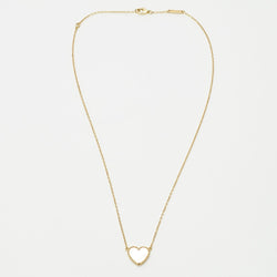 Collier Van Cleef & Arpels Lucky Alhambra Heart nacre blanche en or jaune - Castafiore