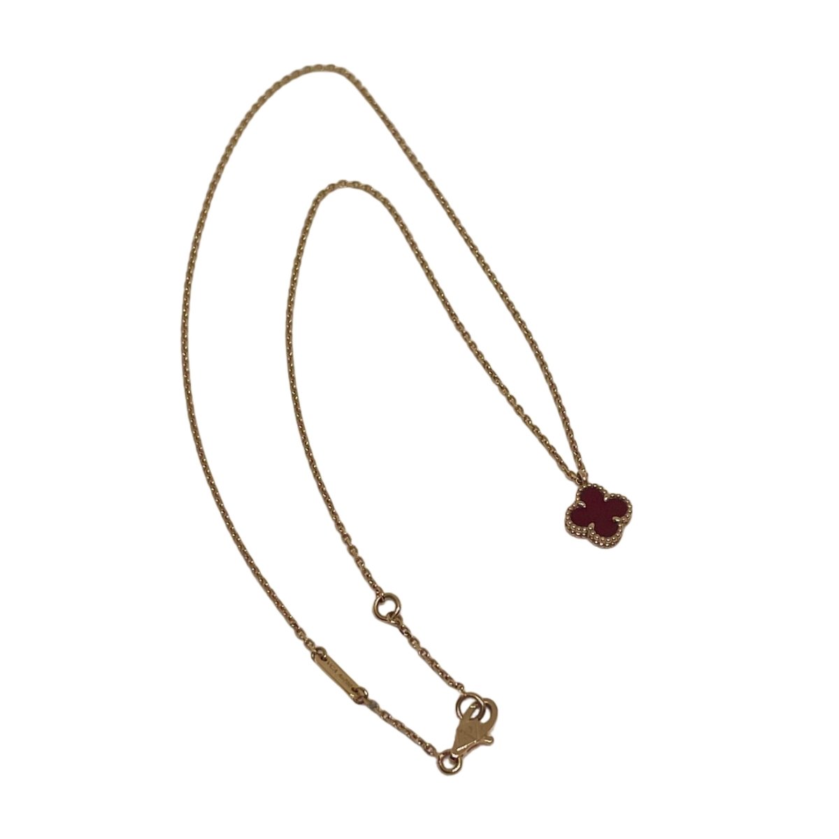 Collier VAN CLEEF & ARPELS "Sweet Alhambra" en or rose et cornaline - Castafiore