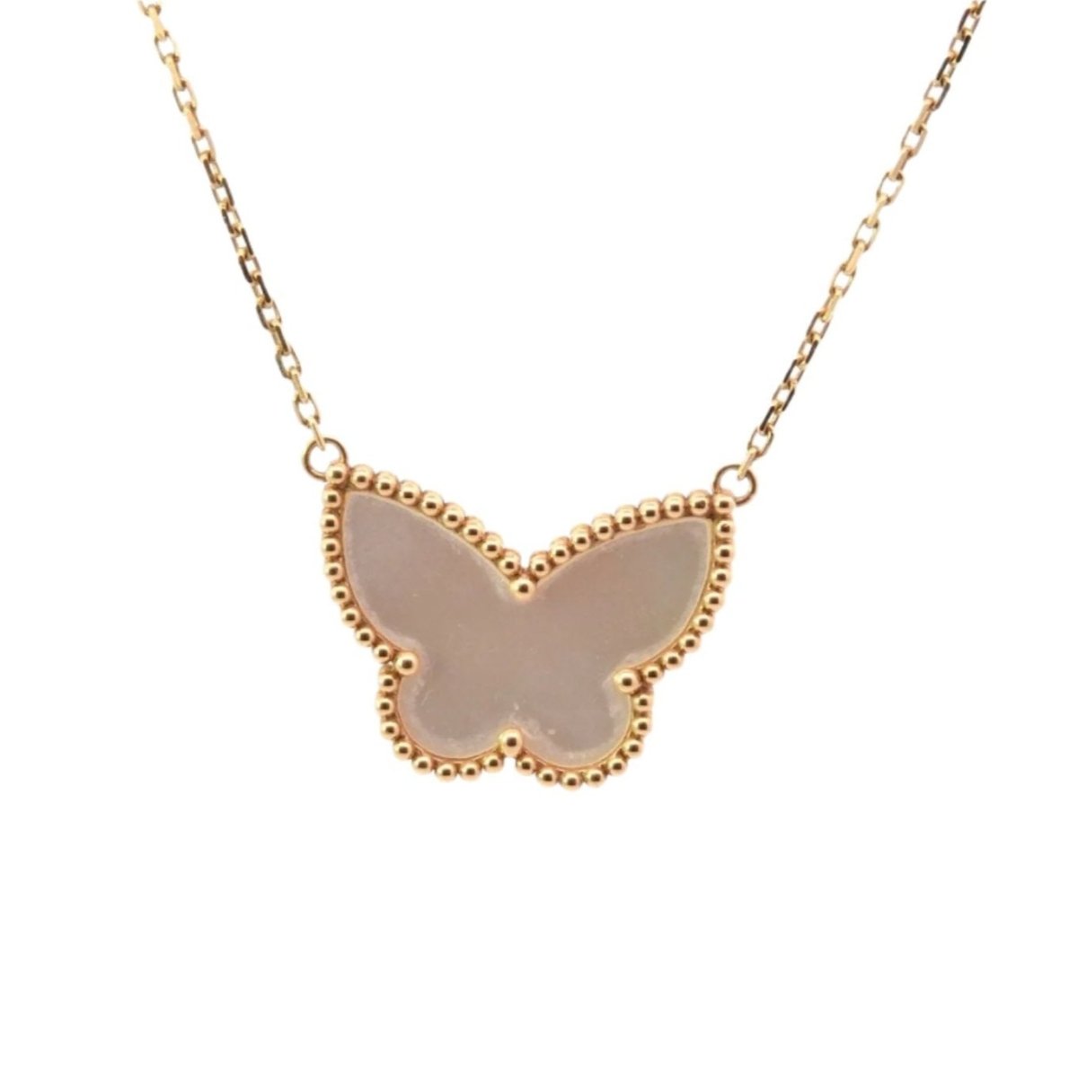 Collier VAN CLEEF & ARPELS "Sweet Butterflies" en or jaune et nacre - Castafiore