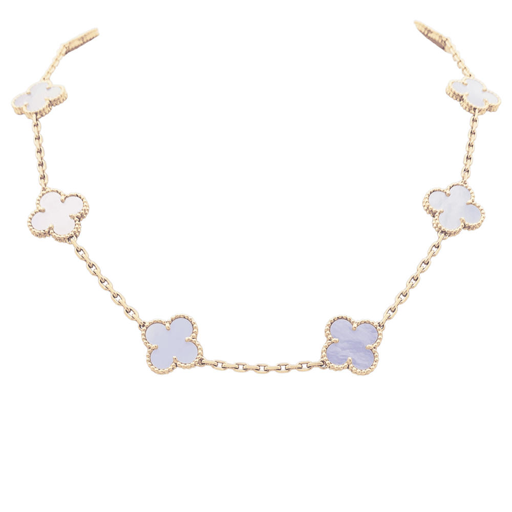 Collier VAN CLEEF & ARPELS "Vintage Alhambra" en or jaune et nacre - Castafiore