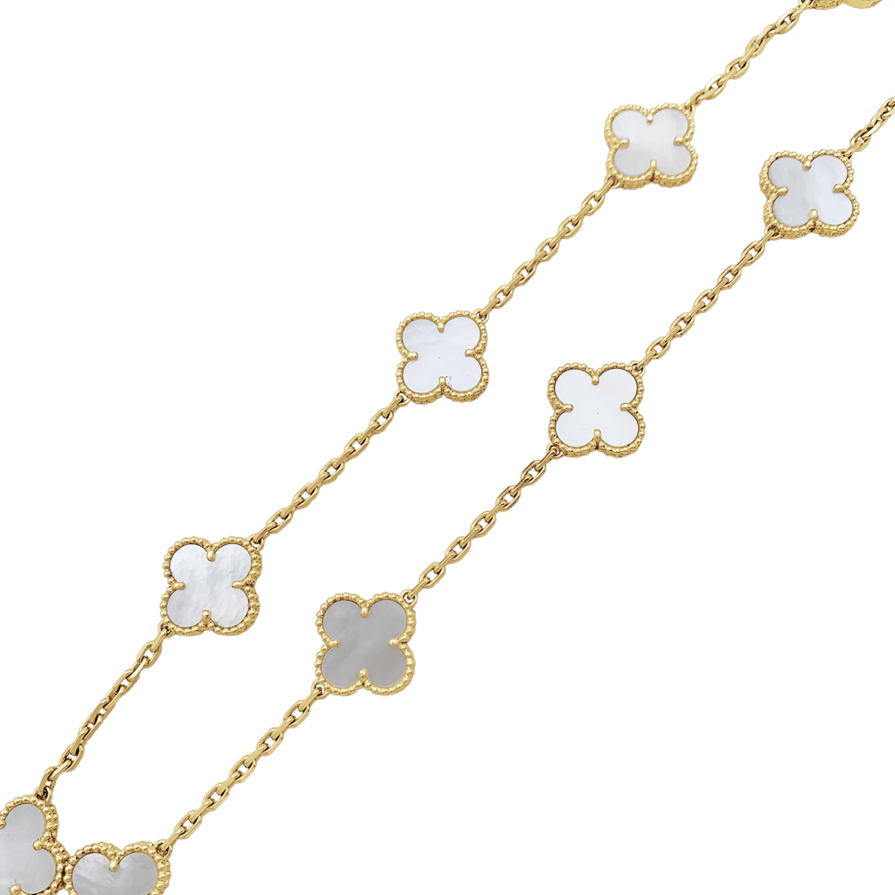 Collier VAN CLEEF & ARPELS "Vintage Alhambra" en or jaune et nacre - Castafiore