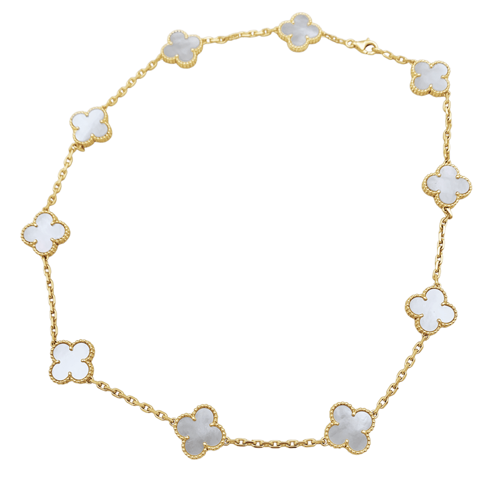 Collier VAN CLEEF & ARPELS "Vintage Alhambra" en or jaune et nacre - Castafiore