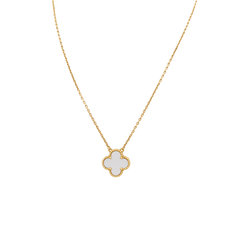 Collier Van Cleef & Arpels, "Vintage Alhambra", or jaune, nacre. - Castafiore