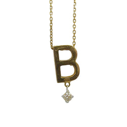 Collier VANRYCKE Initiale abécédaire en or jaune et diamant - Castafiore