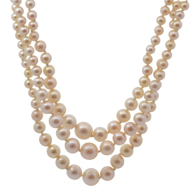 Collier vintage en or 18k et perles de culture - Castafiore