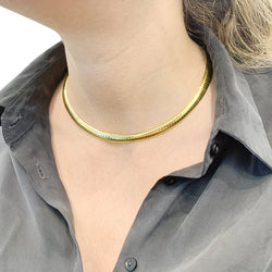 Collier vintage omega or jaune. - Castafiore