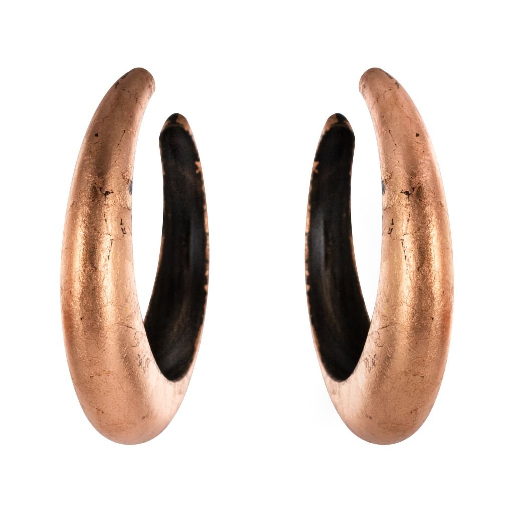 Créoles ébène et cuivre - Castafiore