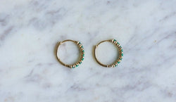 Créoles Emeraudes sur Or Jaune - Castafiore