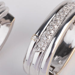 Créoles en diamants sur or gris - Castafiore