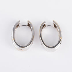 Créoles en diamants sur or gris - Castafiore