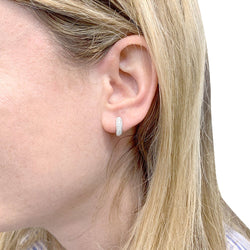 Créoles en or blanc et diamant - Castafiore