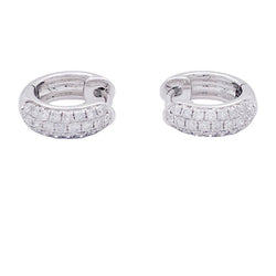 Créoles en or blanc et diamant - Castafiore