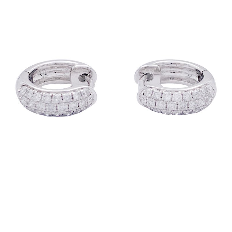 Créoles en or blanc et diamant - Castafiore