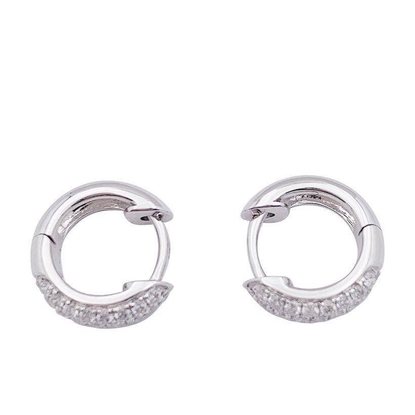 Créoles en or blanc et diamant - Castafiore