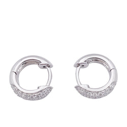 Créoles en or blanc et diamant - Castafiore