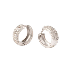 Créoles en or blanc et diamants - Castafiore