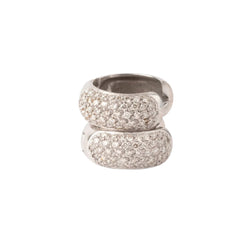 Créoles en or blanc et diamants - Castafiore