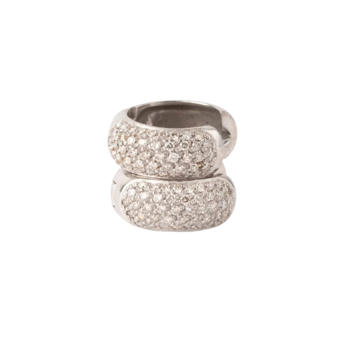 Créoles en or blanc et diamants - Castafiore