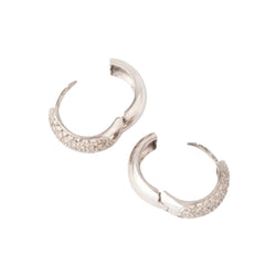 Créoles en or blanc et diamants - Castafiore