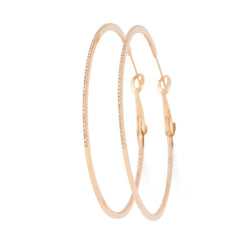 Créoles en or rose et diamants - Castafiore