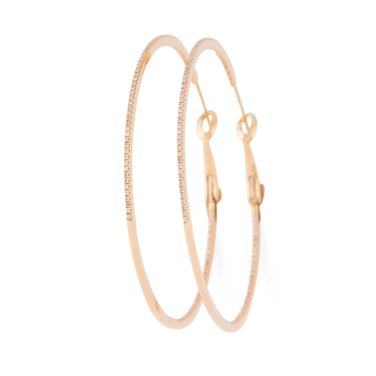 Créoles en or rose et diamants - Castafiore