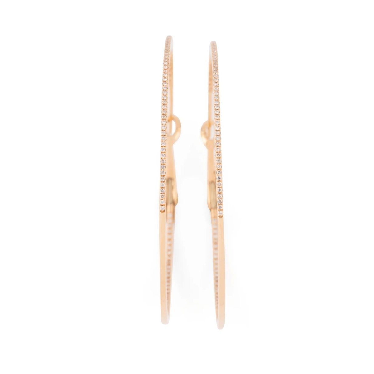 Créoles en or rose et diamants - Castafiore