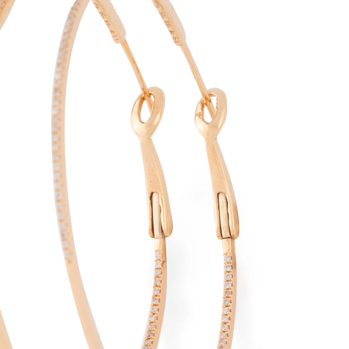 Créoles en or rose et diamants - Castafiore