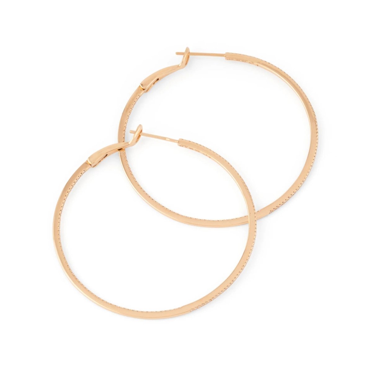 Créoles en or rose et diamants - Castafiore