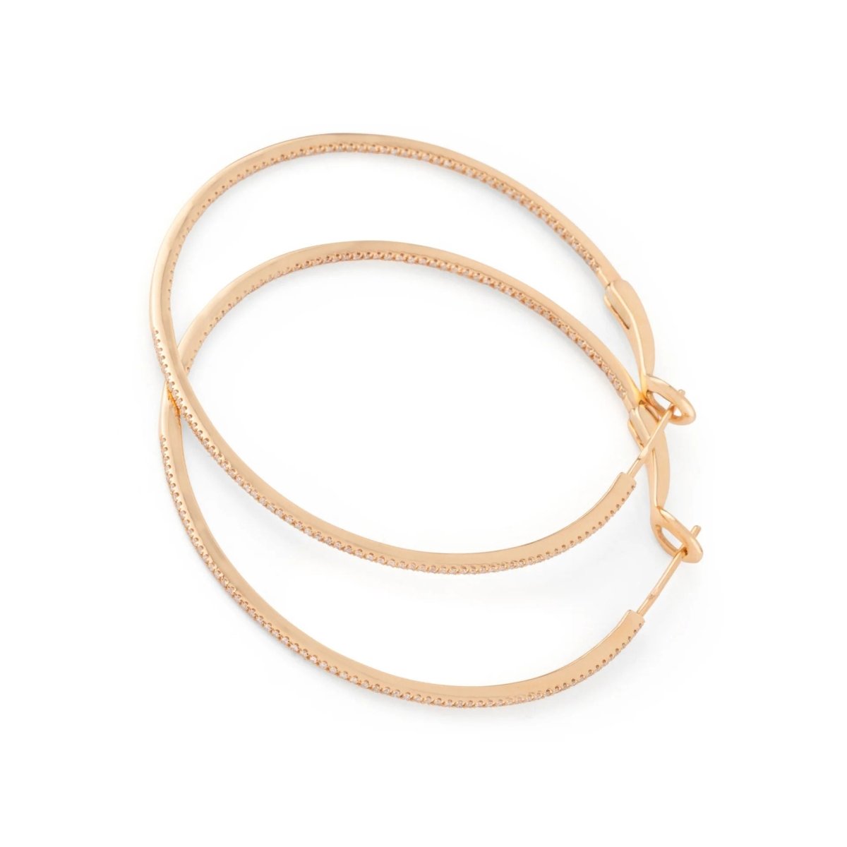 Créoles en or rose et diamants - Castafiore