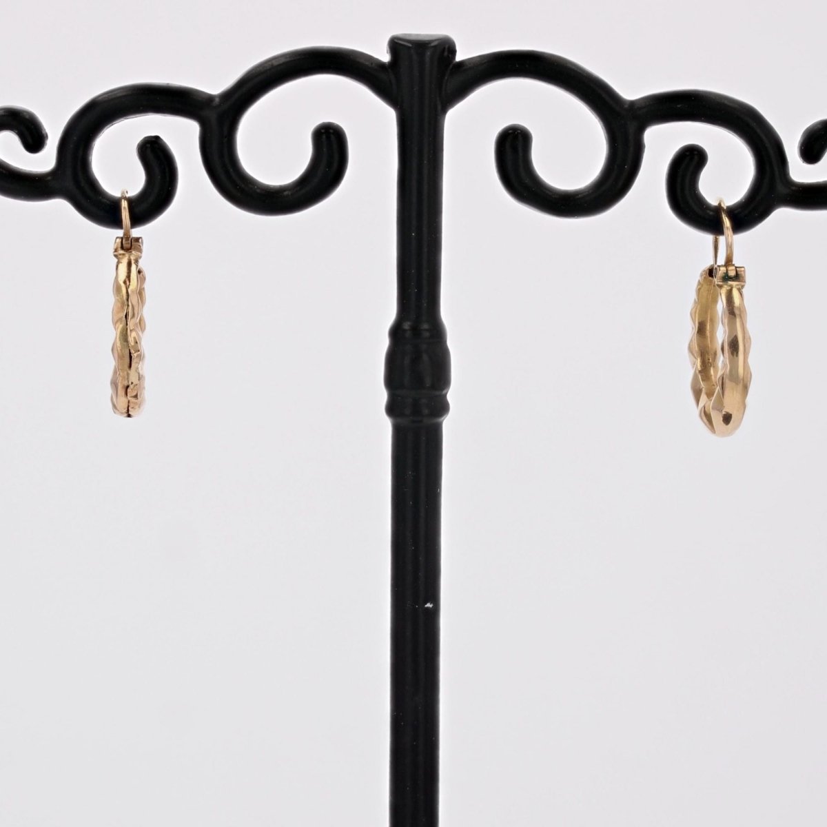 Créoles or rose facetté - Castafiore