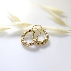 Créoles or rose facetté - Castafiore