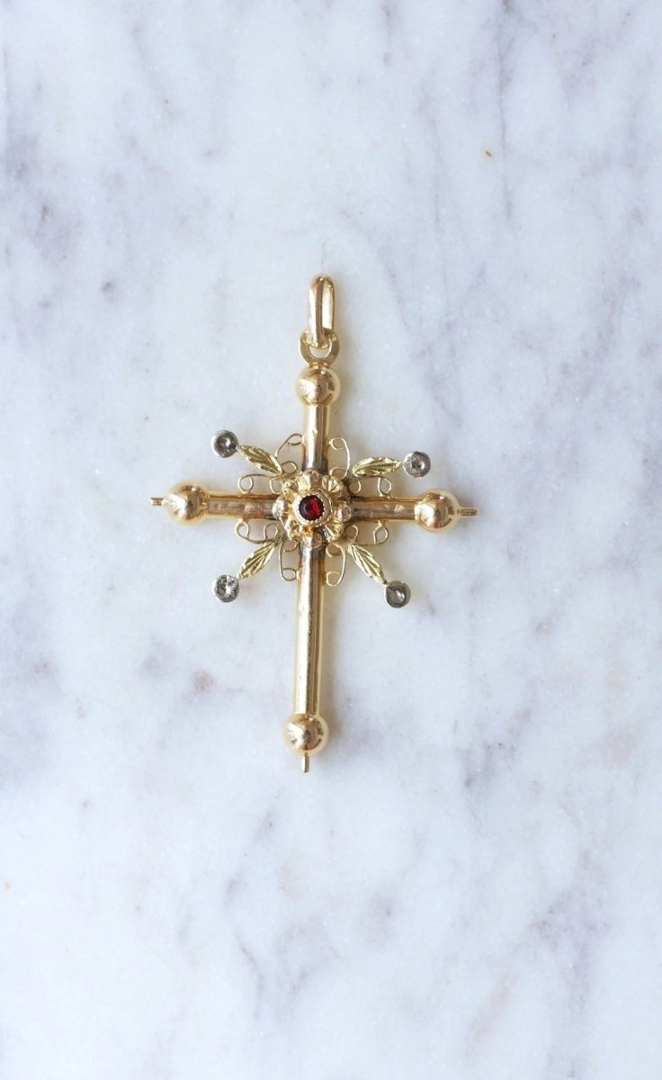 Croix de Savoie ancienne deux ors - Castafiore