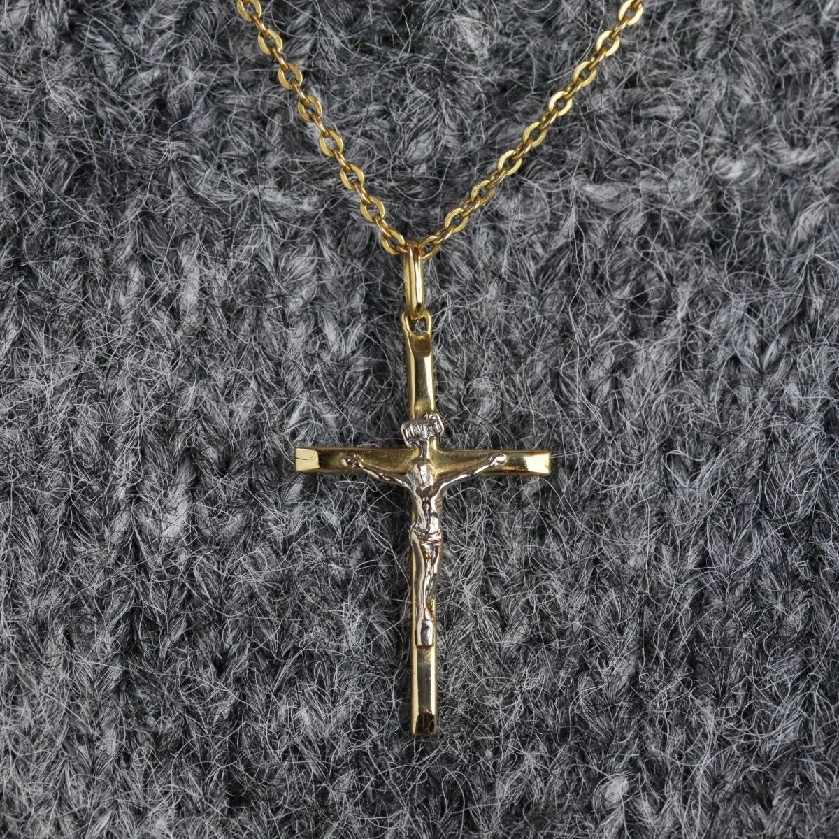Croix du Christ deux ors - Castafiore