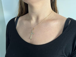 Croix En Or Rose Et Diamant - Castafiore