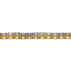 CTW 11 Natural Blu Sapphire Gold Tennis Bracelet - Castafiore