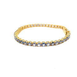 CTW 11 Natural Blu Sapphire Gold Tennis Bracelet - Castafiore