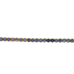 CTW 6 Natural Blu Sapphire Gold Tennis Bracelet - Castafiore