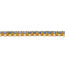 CTW 8 Natural Blu Sapphire Gold Tennis Bracelet - Castafiore