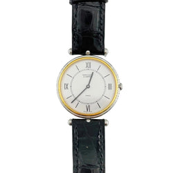 Montre VAN CLEEF & ARPELS "La Collection" en or jaune, acier et cuir