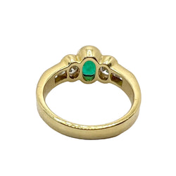 Bague DAMIANI en or jaune, émeraude et diamants